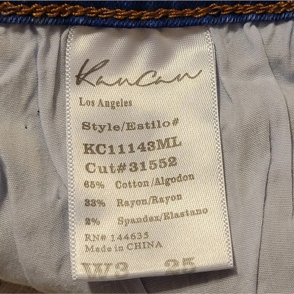 KANCAN Women's Regular Distressed Mid Rise KC11143ML Jean Shorts Size 25 - Picture 15 of 16